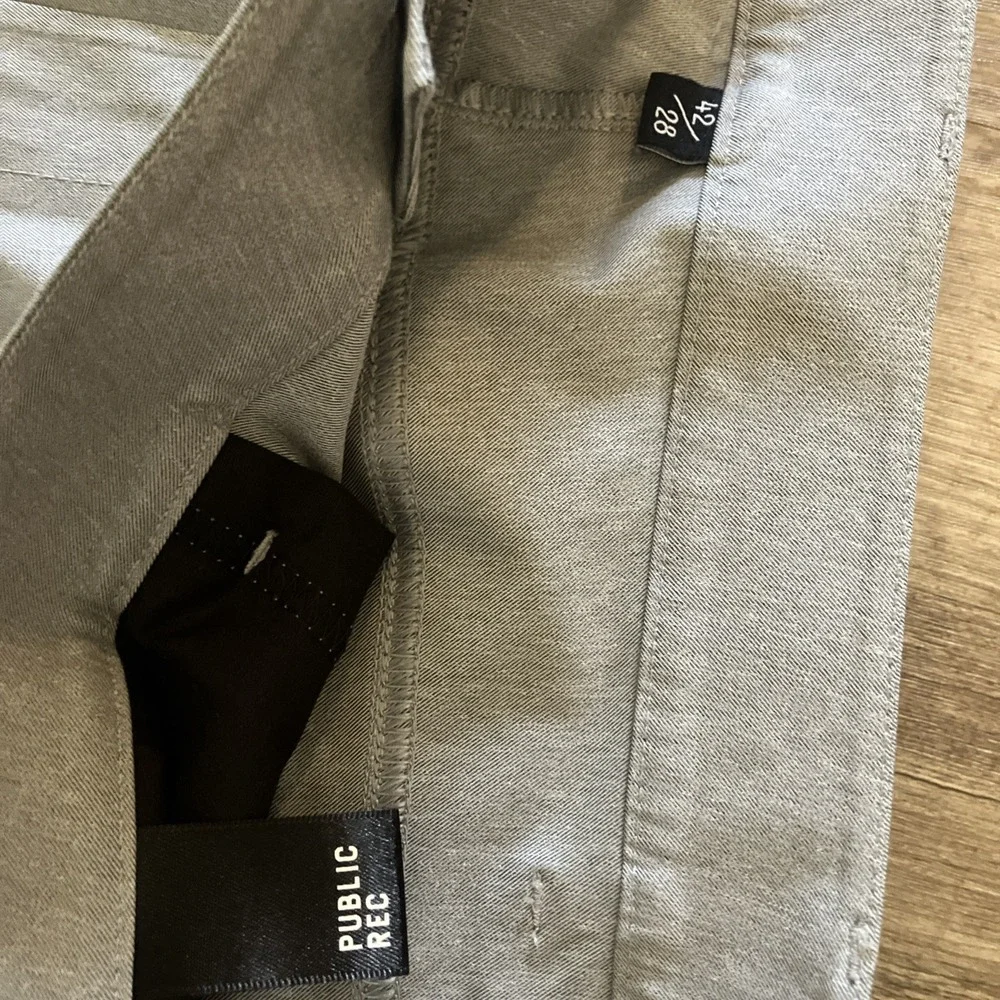 Public Rec Workday Pants Mens 42x28 Grey Straight 5-Pocket Nylon Stretch Chino